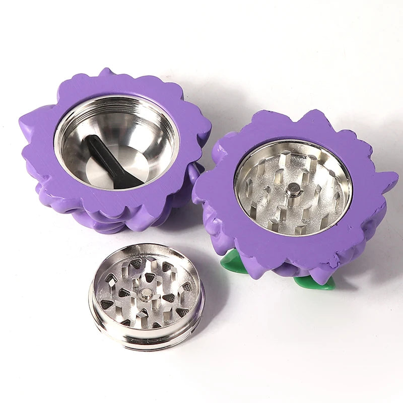 Erliao Hot Selling Tobacco Crusher Smoking Accessories Spice Grinder Wholesale Resin Zinc Herb Grinder