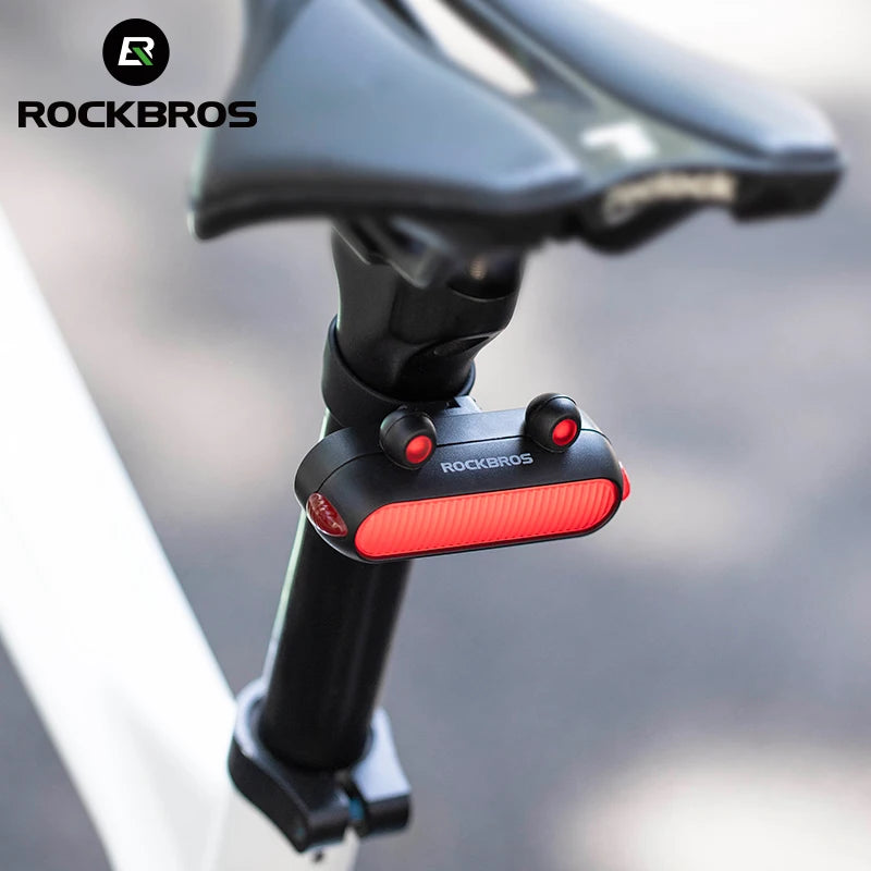 ROCKBROS New Design IPX6 Bike Taillight LED Type-C Rechargeable Rear Bike Light Bicycle Lamp Cycling Lights
