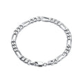 Figaro Women Bracelets Curb Diamond Cut Figaro Chain Bracelets Bangles 925 Sterling Silver NEW Fashion Party Wholesale 3.3-6.5mm