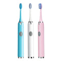 Battery Operated IPX7 Rechargeable Sonic Electric Toothbrush 3 Replaceable Soft Bristles Teeth Whitening Oral Care Customizable