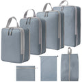 Travel Storage Bag Compression 8 Piece Set Digital Toiletry Makeup Organizer Clothes Shoes Luggage Packing Bag