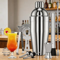 Camol Cocktail Shaker Set 10 Piece Stainless Steel Cocktail Making Set Bartender Kit Cocktail Set with 750ml Shaker