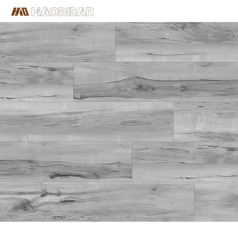 Eco Friendly Piso SPC Click 7mm 6mm 5mm Grey Wood Textured Commercial SPC Flooring With IXPE Padding