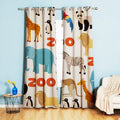 Custom Cartoon Cute Animal Digital Printing Curtains Zoo Lovely Animals Blackout Curtains for Kids Bedroom