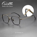 High End Quality Vintage Eyewear Kacamata Shenzhen Big Eye Glasses Black Optics Prescription Titanium Gentleman Frames for Men