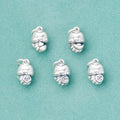 S999 Silver Vintage Snake Pendant Wufu Zodiac Charm for DIY Handwoven String Bracelet & Necklace Jewelry Findings Components