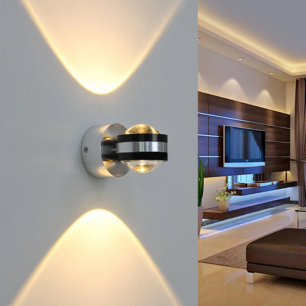 Up Down  Led Modern Indoor Hotel Decoration Light Living Room Bedroom Bedside Wall Lamp