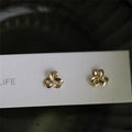 2025 Trendy Cute Design Women Plain Silver Jewelry Flower Stud Earrings