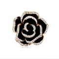 DR017 Fashion Black Rose Flower Brooch Women Brooch Jewelry Wholesale