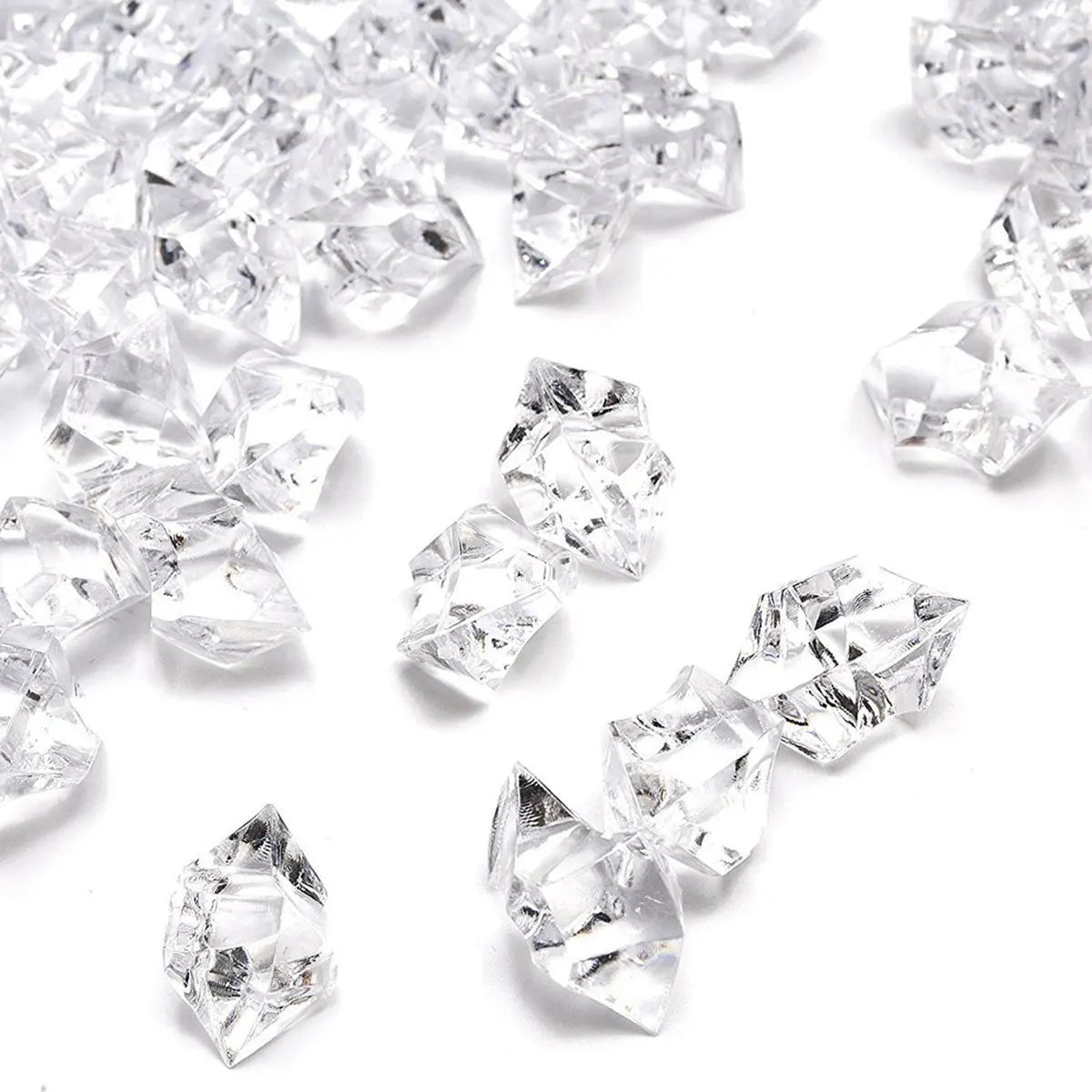 Acrylic Gems Clear Ice Rocks Plastic Diamonds Vase Rocks Centerpiece for Vase Fillers Party Table Scatter Wedding Display