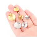 Silver Gold Stainless Steel Settings DIY Jewelry Findings Earring Base Settings Round Hat Earring Post Pin