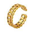 Latest Fashion Titanium Steel Ring High Quality 18K Plated Empty Index Finger Hypoallergenic Low Price Wholesale Jewelry