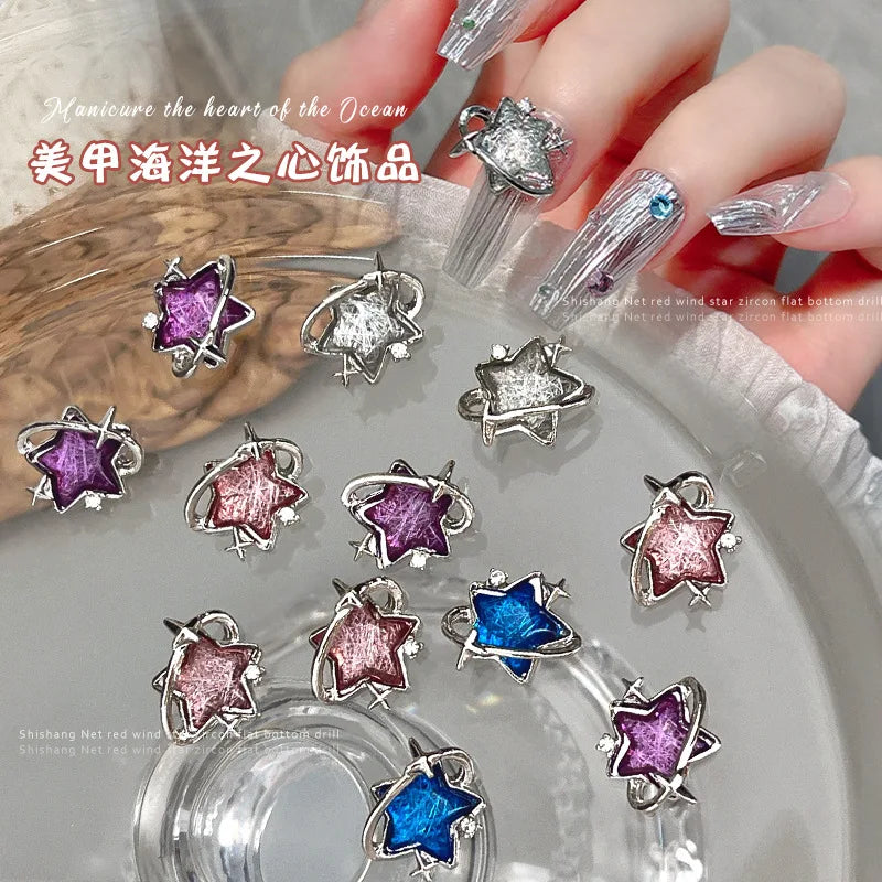 Paso Sico Japanese High Quality Shimmer Alloy Nail Art Charms for Women's Nails Decoration