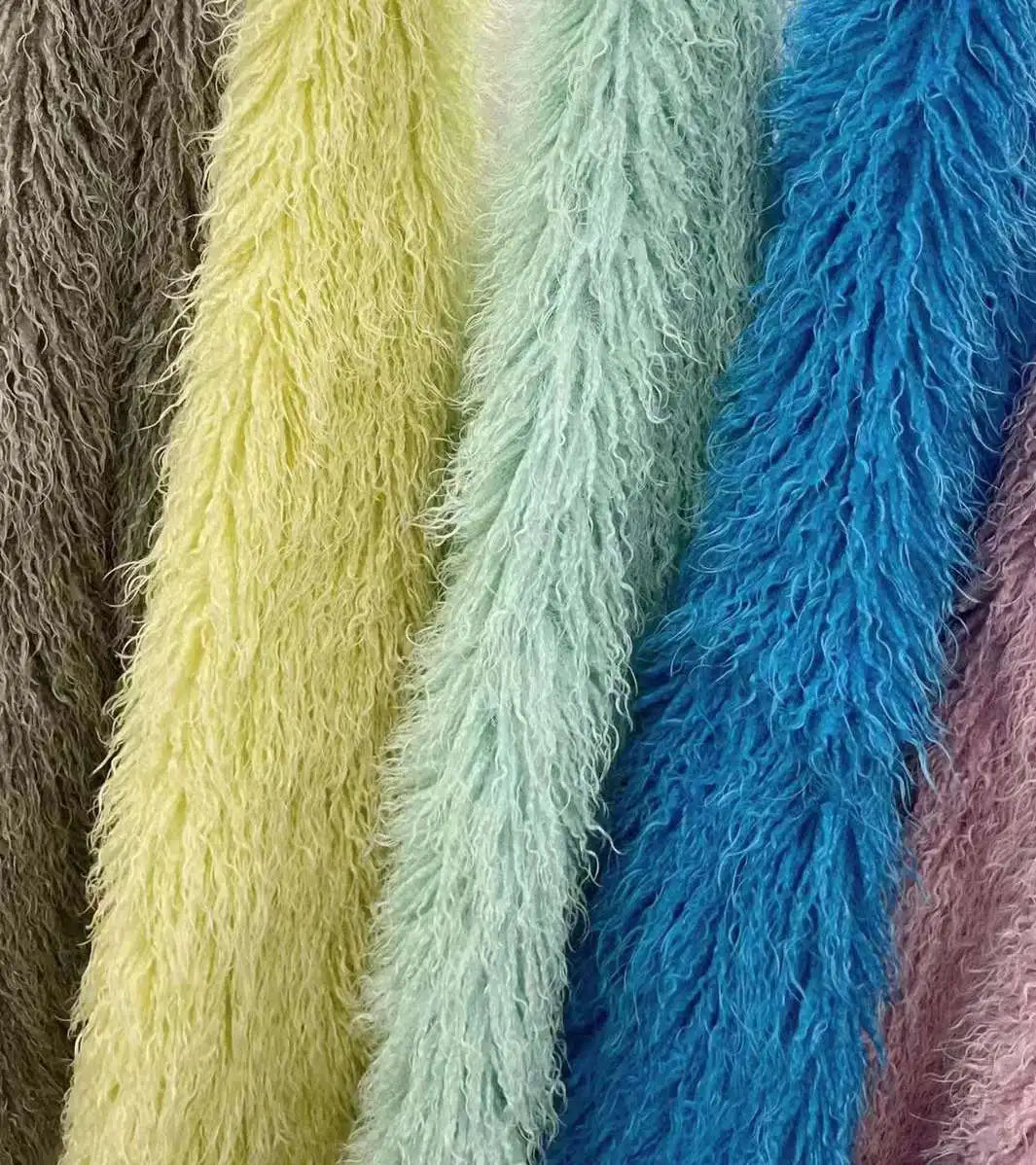 Hot Sales Faux Llama Fur Fabric Factory Wholesale Price Artificial Fur Mongolian Curly Sheep Fake Fur Fabrics