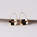 Latest Design Brass Gold Plating Customized Stud Earrings Fashion Women Irregular Metal Ingot Earrings