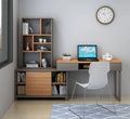 Modern Eco-friendly Melamine Wooden Corner Computer Study Desk Locker Revolving Extendable Features Latest Office Furniture