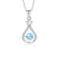 New Arrival Beating Heart Clavicle Chain S925 Sterling Silver Rose Gold Plated Waterdrop Crown Pendant Necklace