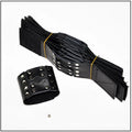 Leather Wristband for Hunting Fish Shooting Wheel Fixed Belt Bow Equipment