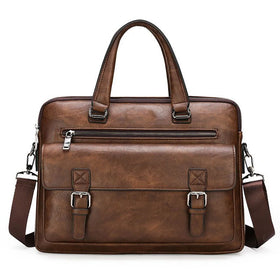 0802 Two Colors Custom Wholesale Crossbody Hard Black Men PU Leather Attache Case