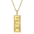 New Arrival Card Pendant Charm Pendant Hiphop Stainless Steel 18K Gold Plated Engraving Letter Charm Pendant for Necklace Gift