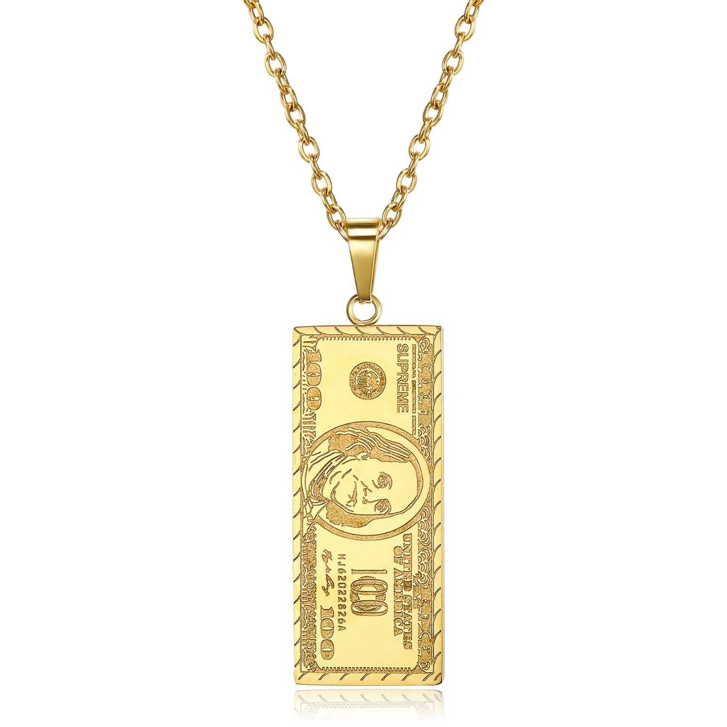 New Arrival Card Pendant Charm Pendant Hiphop Stainless Steel 18K Gold Plated Engraving Letter Charm Pendant for Necklace Gift