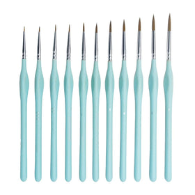 Detail Paint Brush Artist Paint Brush Set Wood OEM Nylon Hair Acrylic Oil Brush