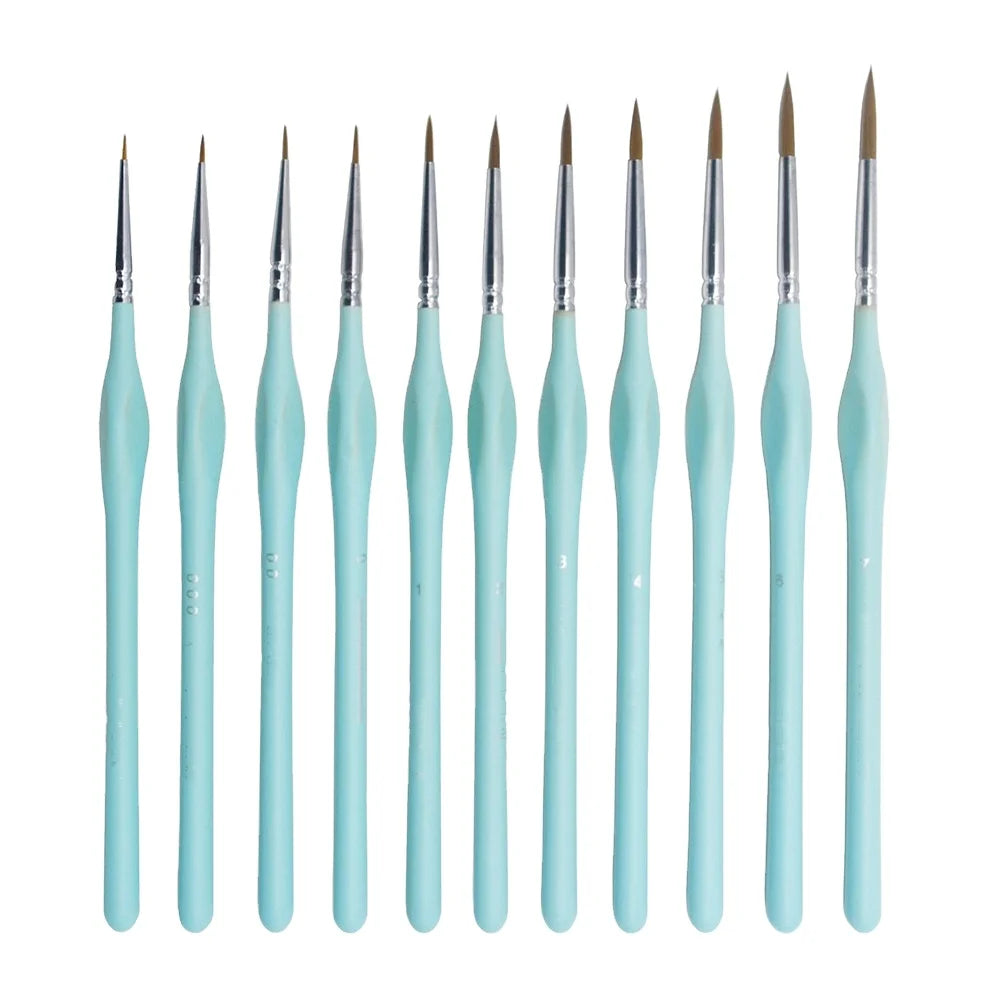 Detail Paint Brush Artist Paint Brush Set Wood OEM Nylon Hair Acrylic Oil Brush