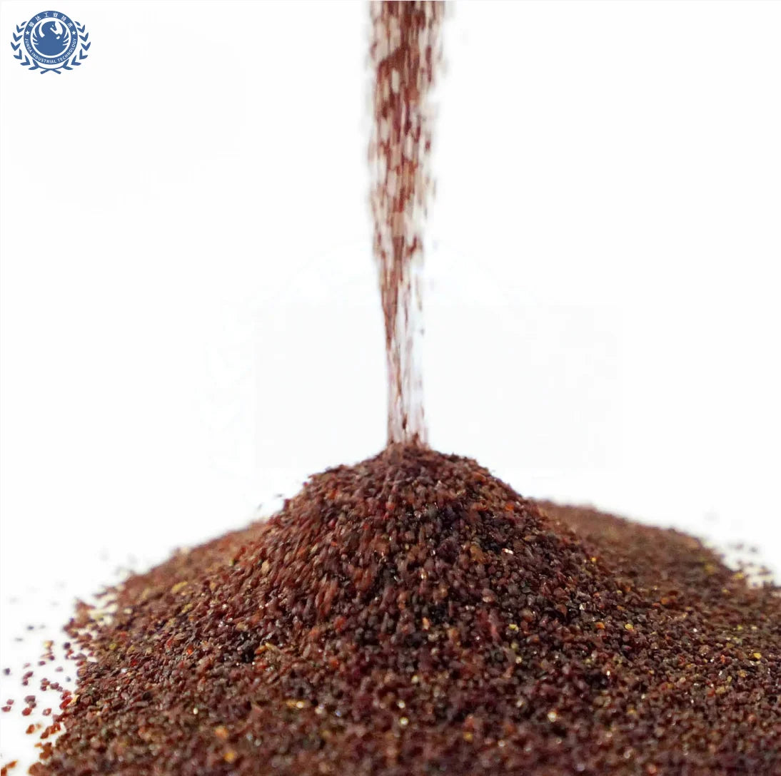 Factory Direct Sales High Specific Weight Garnet Sand 30-60 Mesh Blasting Media for Steel Sandblasting High Durability ISO9001