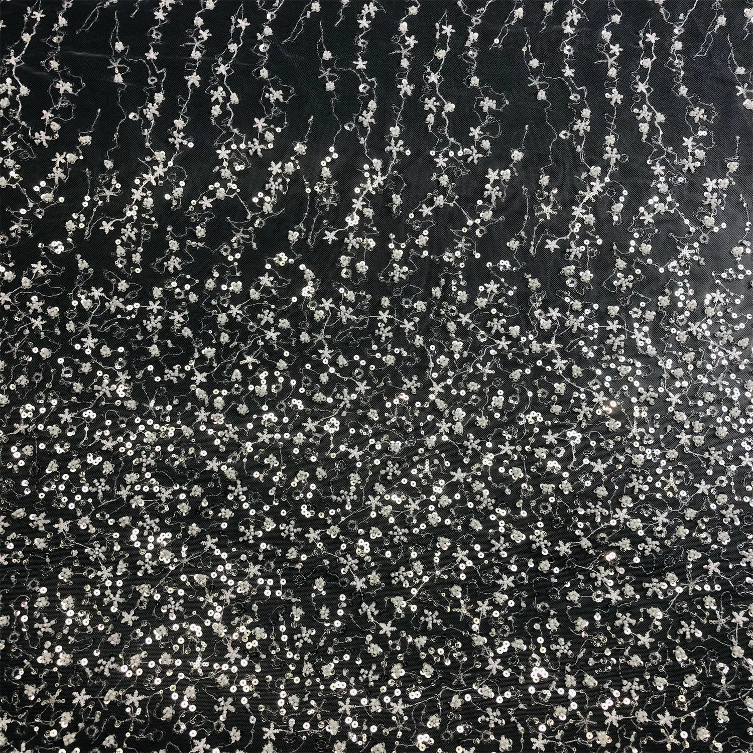 Sequins Tulle Bridal Luxury Beaded Lace Fabric Dress Embroidery Fabric French White Sequins Lace