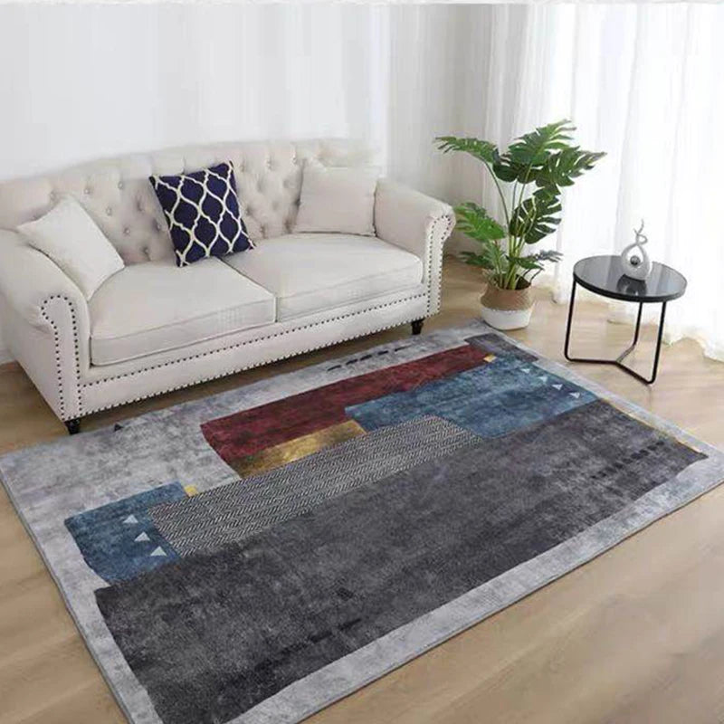 Custom Household Modern Rectangle Carpet Jacquard Machine-Made Pashmina Rug Mosque Tapis De Salon Area Rug