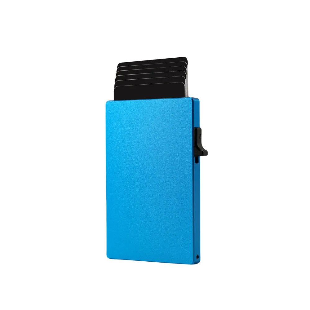 Minimalism Card Holder Ultra Slim RFID Blocking Pop up Aluminum Alloy Men Wallet for Holding Bank Cards