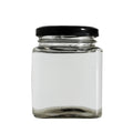Hot Sale 250ml Square Airtight Honey Nut Butter Peanut Butter Wide Mouth Food Empty Bottle Glass Jars With Twist-off Cap