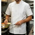 CHECKEDOUT 2025 Fashion Short Sleeve Catering Chef Uniform Jacket and Chef Uniforms Coat for Hotel and Restaurant Jacket
