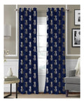 Modern European Style Custom Fabric Foil Printed Pineapple Pattern Polyester Blackout Window Curtain High Shading for Living