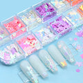Nail Supplies Holographic Butterfly Sequins Sticker 3D Sparkly Flower Sequins Nail Art Accessories
