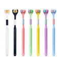 3D Triple Creative Adult's Three-sided Wrapped Soft-Bristle Deep Cleaning Toothbrush
