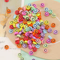 In Stock Handmade Loose Beads Round Mixed Happy Acrylic Beads for Jewelry Making