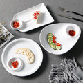 Japanese Style Eco-Friendly Customized Sushi Dumpling Snack Plates with Melamine Plate and Dipping Saucer for Home Kitchen Use