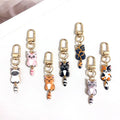 Cartoon Women Gift Cute Metal Enamel Kitten Cat Keychain for Key Bag