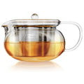12oz 15oz 2-in-1 Heatproof  Borosilicate Glass Tea Kettle Tea Maker Glass Tea Pot with Removable Loose Steel Filter