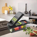 16-Piece Stainless Steel Multifunctional Vegetable Cutter Set Modern Design Manual Kitchen Tool Safe Metal Tool for Vegetables