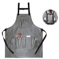 PU Customizable Apron Barber Waterproof Leather Work Apron for Hairdresser Man/Women With Pocket Tablier