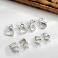 S925 Stamped Sterling Silver Rectangle Lobster Clasps Snap Hook Claw Clasp Buckle for Bracelet Necklace DIY Jewelry Making