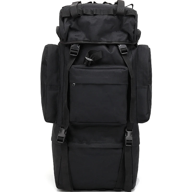 New Arrival Large Capacity Bag Custom 65l Fitness Hiking Travel Mountaineering Water Proof Tactical Backpack With Oxford