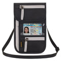 RFID Multifunction Anti-theft Slim Wallet Hidden Travel Neck Pouch Passport Cover Card Holder Solid ID Holder Nylon Zipper