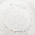 Floating Pearls Necklace Single Shell Pearl Choker Short Pendant 18K Gold Necklaces Stainless Steel Jewelry for Women and Girls