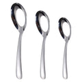Restaurant-Grade Long Handle Stainless Steel Buffet Serving Spoon Set Mirror Polish Silver Plated Eco-Friendly Modern Luxury