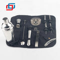 Travel Bartender Kit Bag Professional Cocktail Shaker Set Bartending Kit with Tote Canvas Bag
