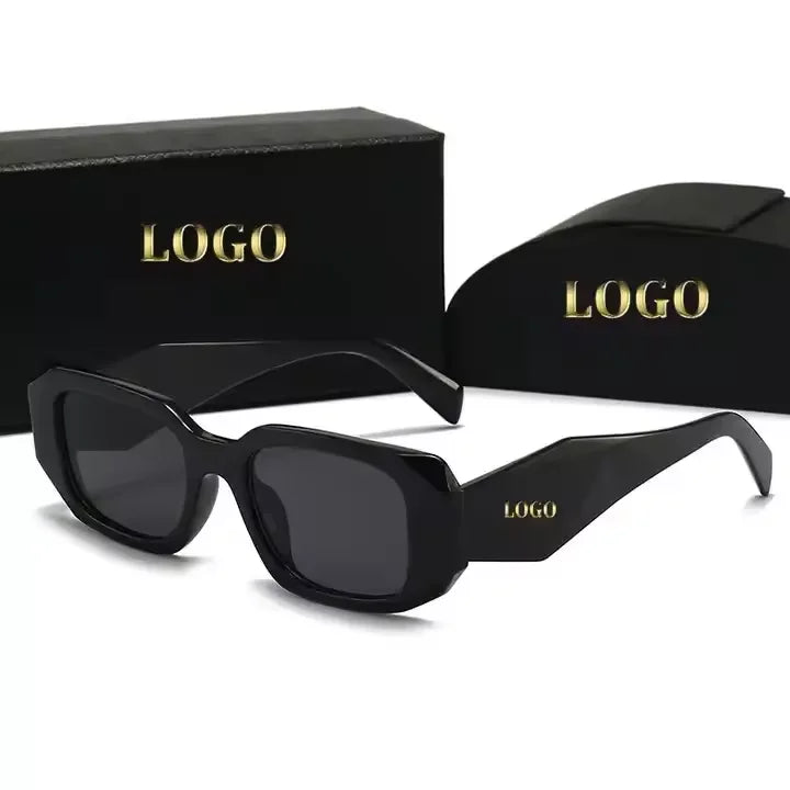 STY4144 Fashion Sunglasses Manufacturer UV400 Custom Logo Color Hexagon Rectangle Retro Sunglasses Women Men