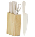 Stellar 8-Piece Chef Kitchen Knife Set  3Cr13 Stainless Steel Blades Anti-Stick Coating Ergonomic Color Handles